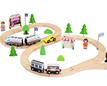 59pcs wooden railroad train set